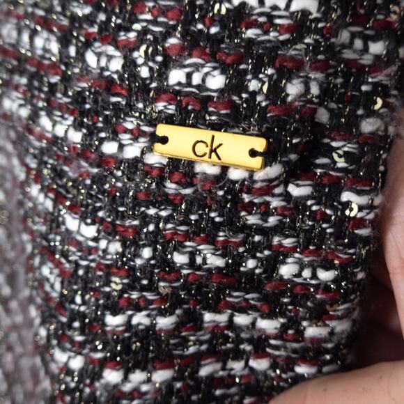 Calvin Klein Women’s Raffia Coat Old Money Office Siren Quiet Luxury Size L - Picture 6 of 12